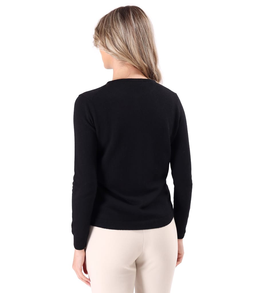 Cardigan tricotat din casmir cu matase natural si lana