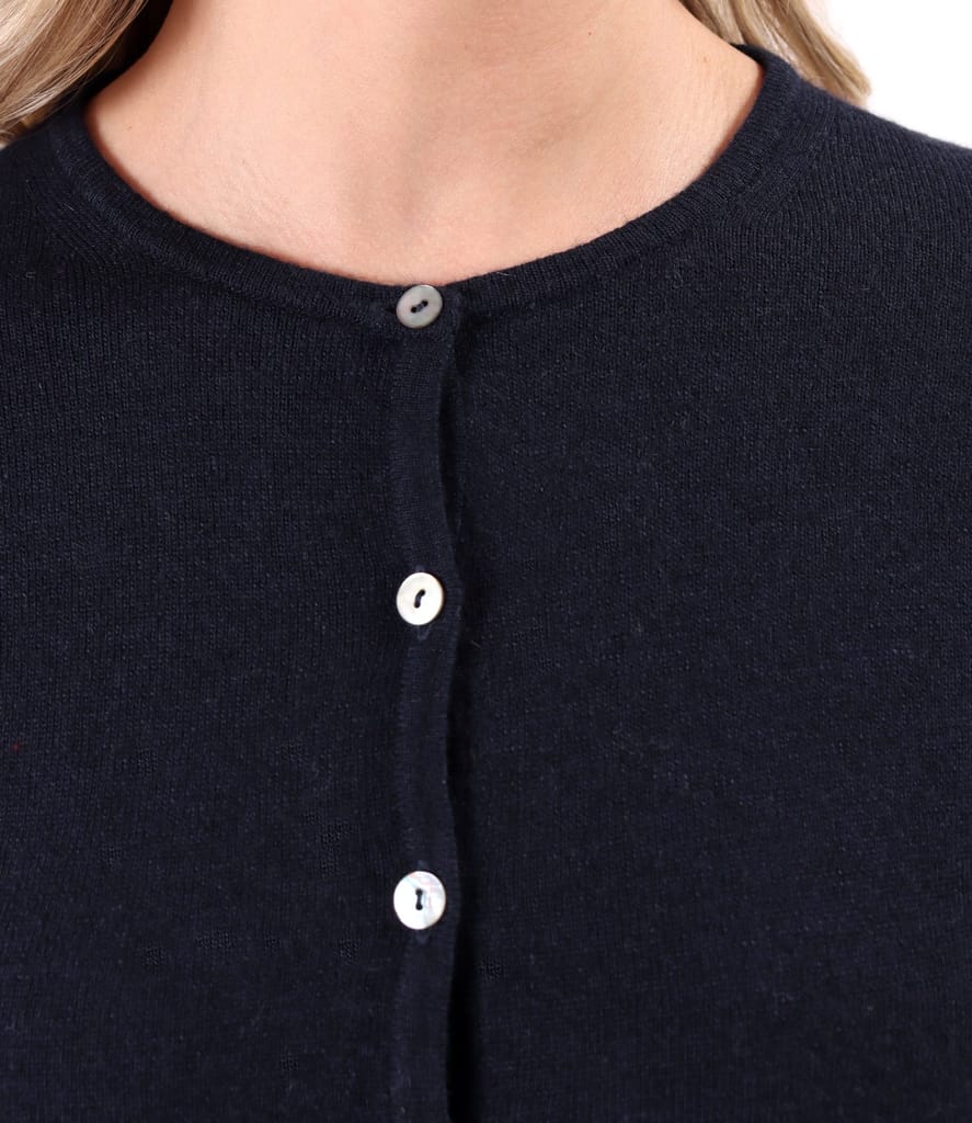 Cardigan tricotat din casmir cu matase natural si lana