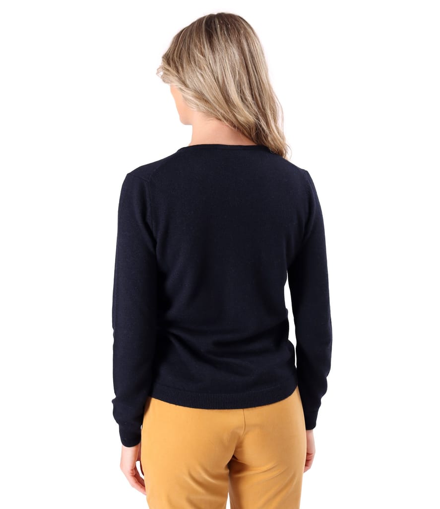 Cardigan tricotat din casmir cu matase natural si lana