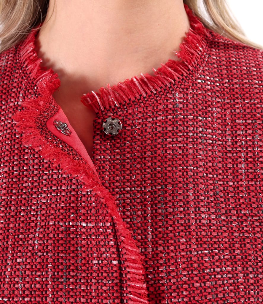 Sacou din bucle cu viscoza si bumbac cu maneci scurte