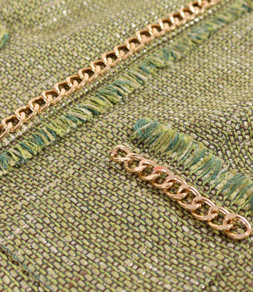 Sacou din bucle cu viscoza si bumbac cu maneci scurte