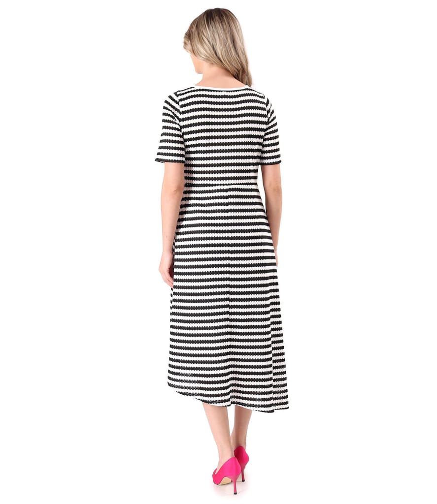 Rochie midi tricotata cu viscoza