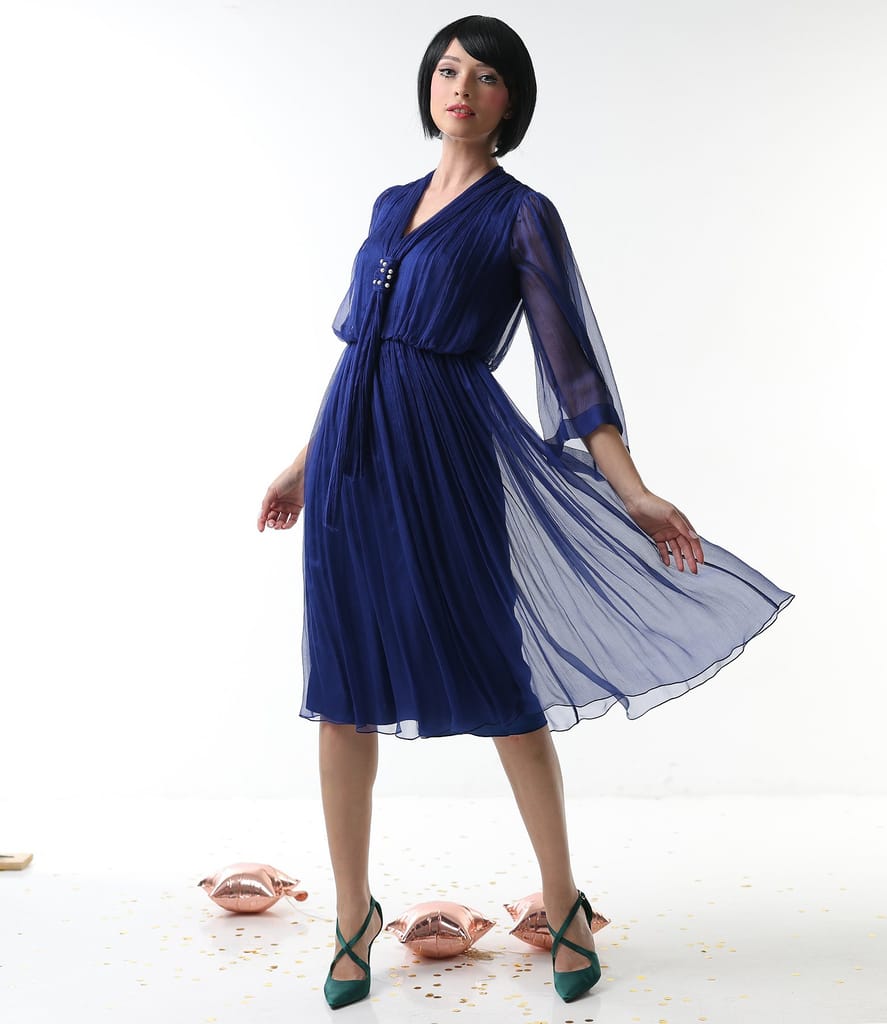 Rochie de seara din voal de matase naturala