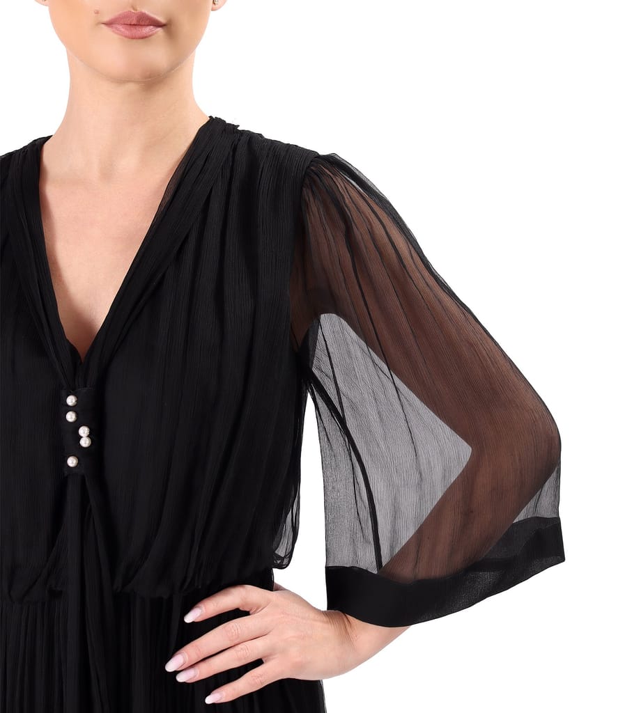 Rochie de seara din voal de matase naturala