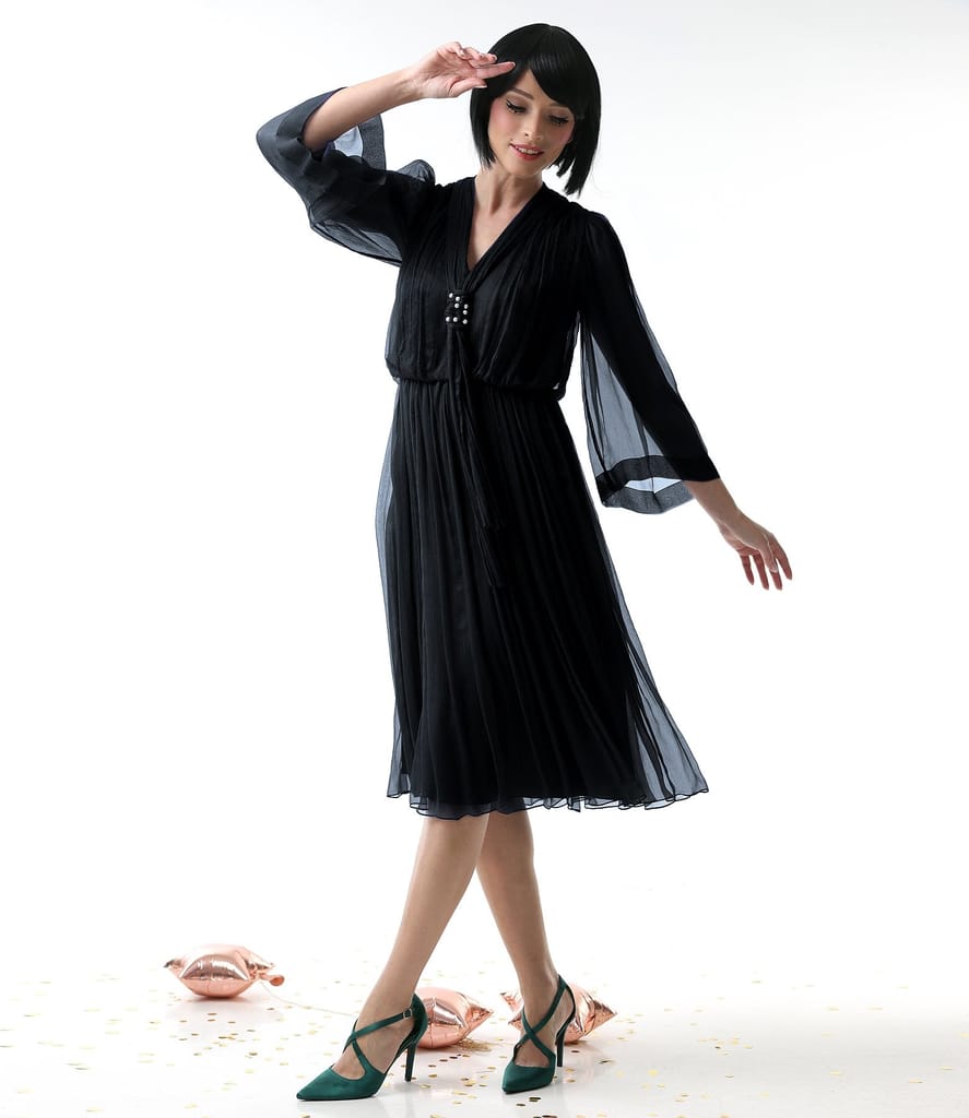 Rochie de seara din voal de matase naturala