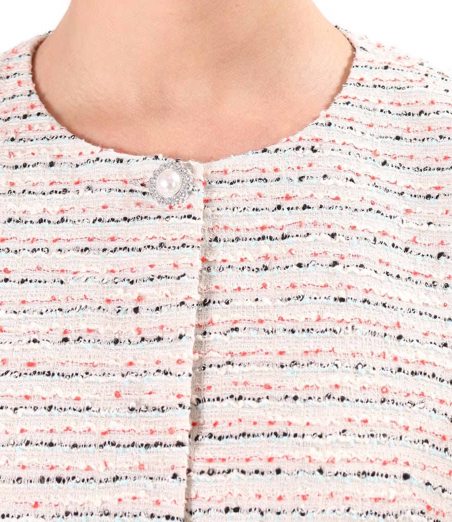 Sacou elegant din dantela cu bumbac decorat cu cristale