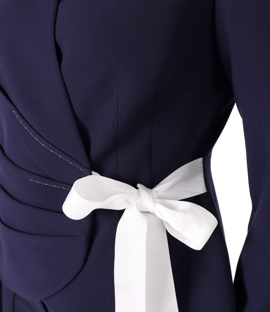 Sacou elegant din stofa elastica cu viscoza cu falduri pe fata