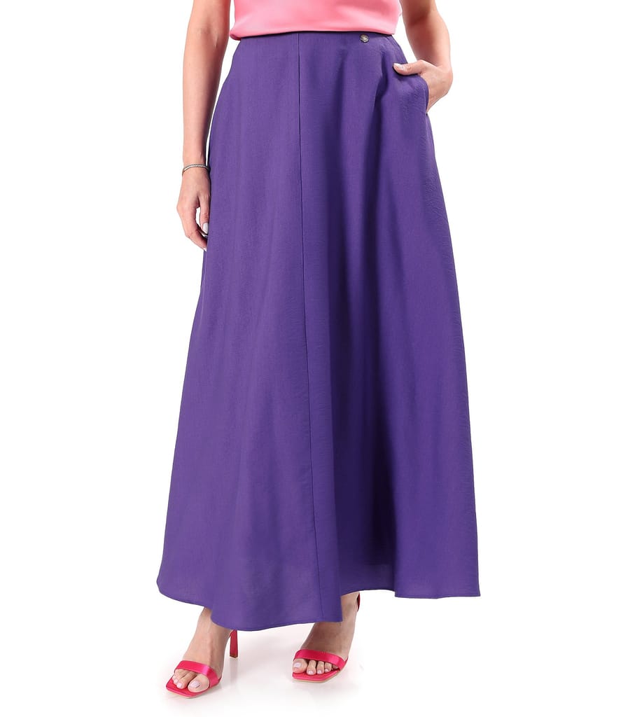 Fusta lunga din viscoza usor creponata