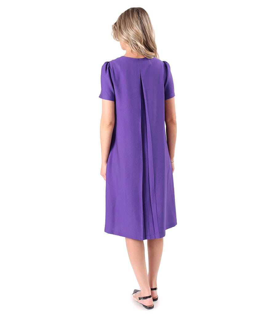 Rochie evazata din viscoza usor creponata