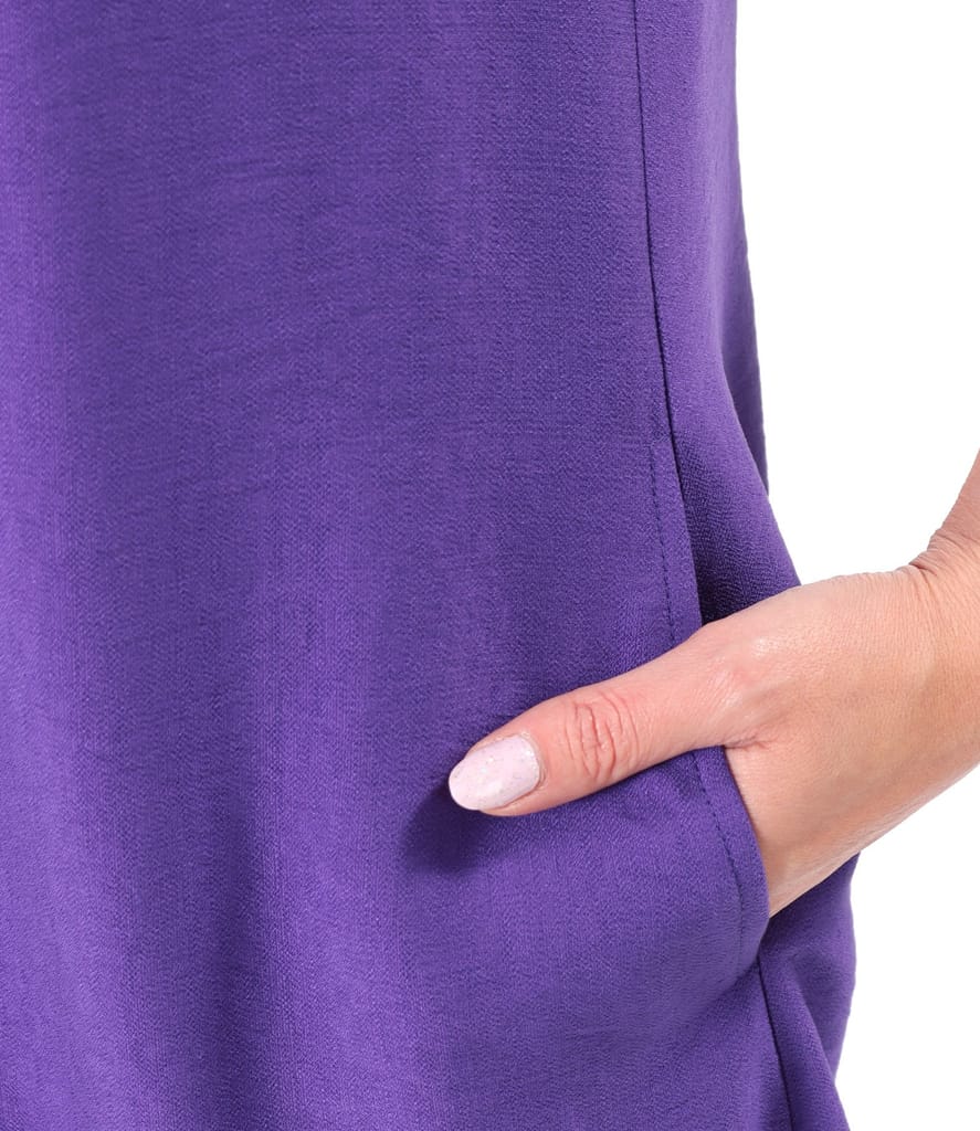 Rochie evazata din viscoza usor creponata