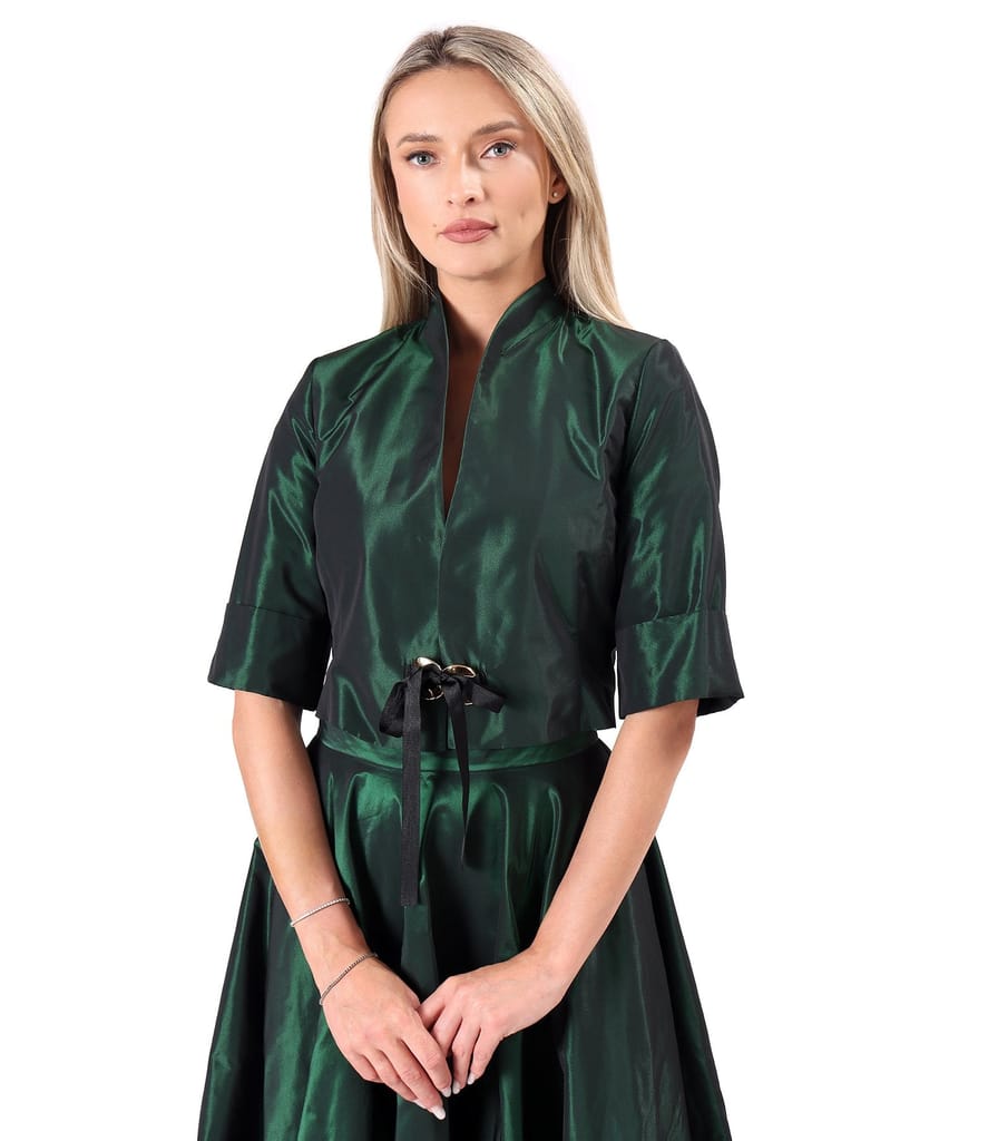 Bolero elegant din tafta cu efect changeante
