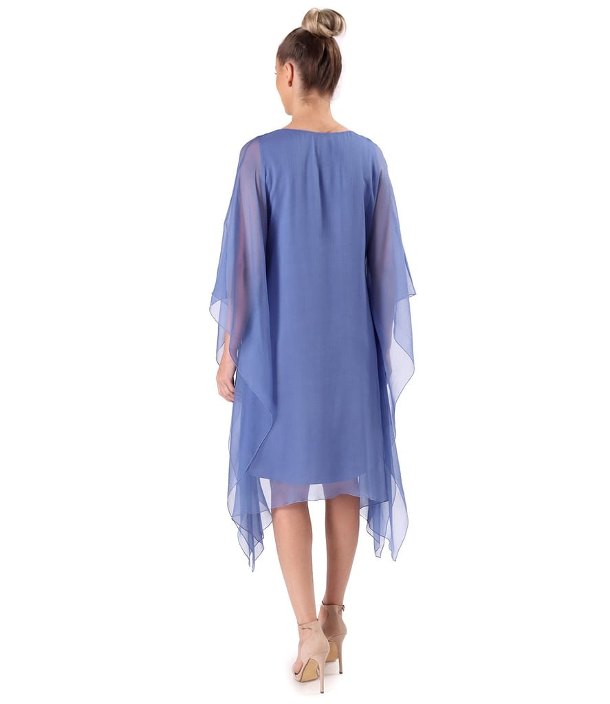 Rochie fluture din voal de matase naturala