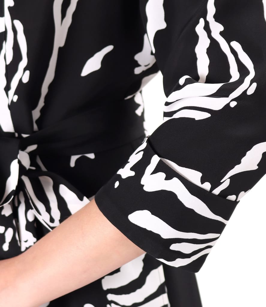 Rochie midi tip camasa din viscoza cu guler cu stei alb