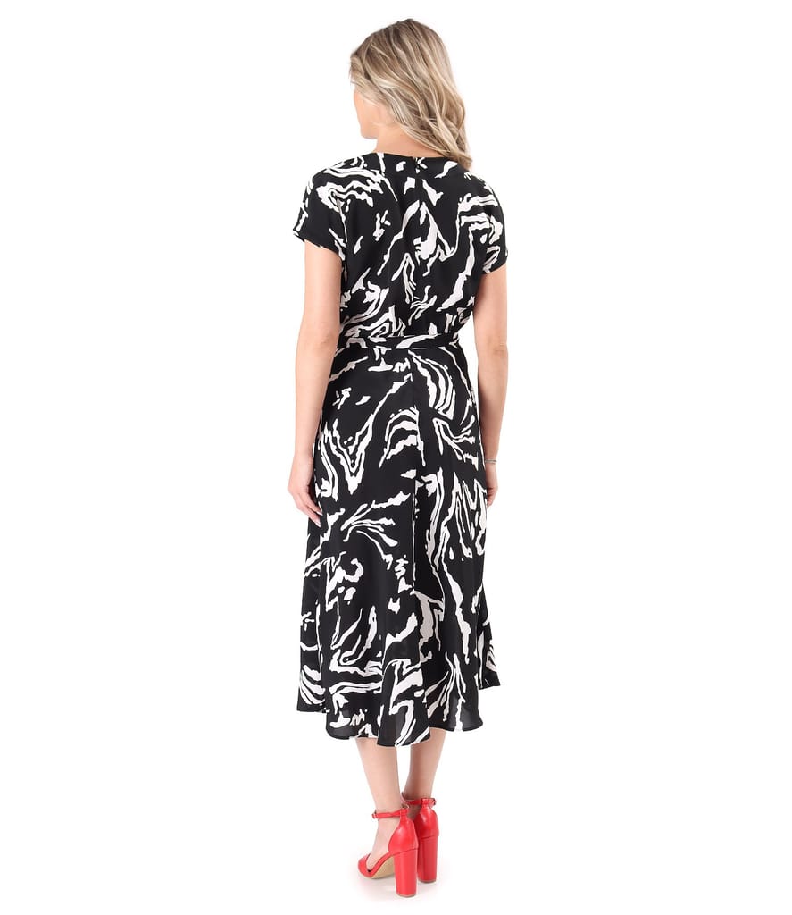 Rochie eleganta din viscoza imprimata