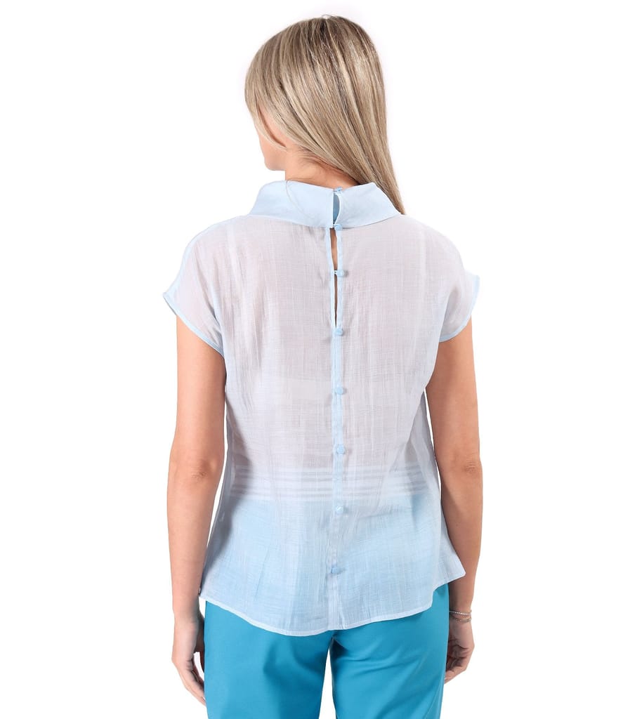 Bluza din tencel cu nasturi la spate