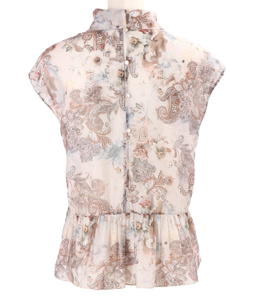 Bluza eleganta cu tencel imprimat cu motive paisley