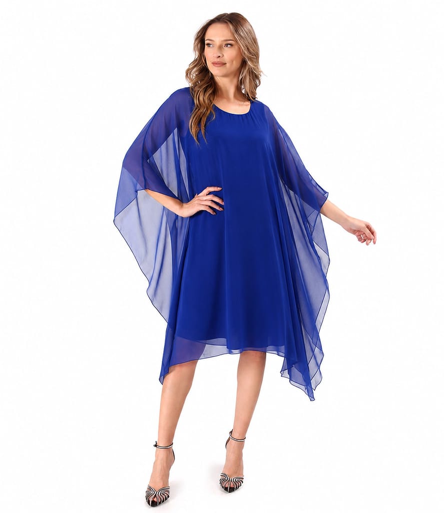 Rochie fluture din voal uni