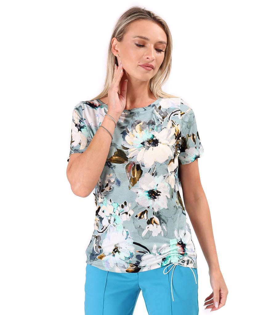 Bluza din jerse elastic cu snur in partea de jos