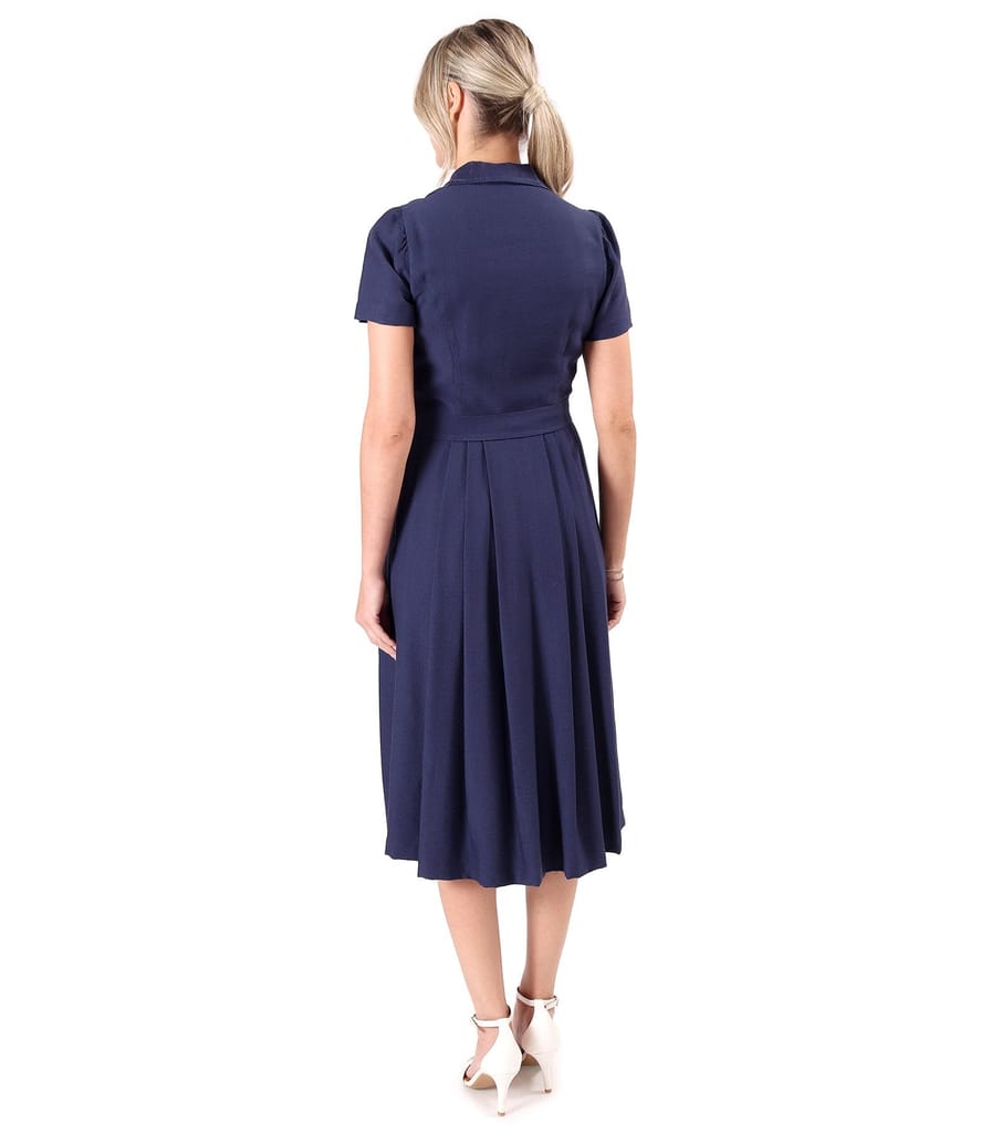 Rochie eleganta tip camasa din viscoza usor creponata