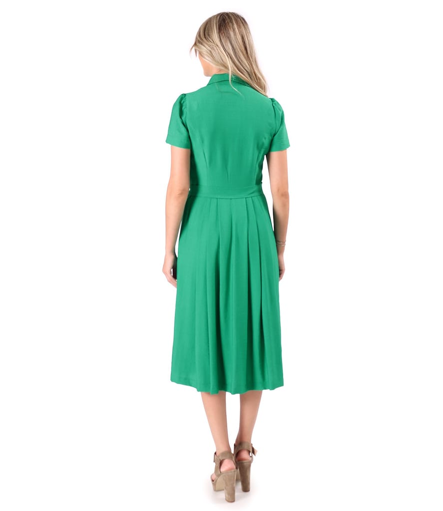 Rochie eleganta tip camasa din viscoza usor creponata