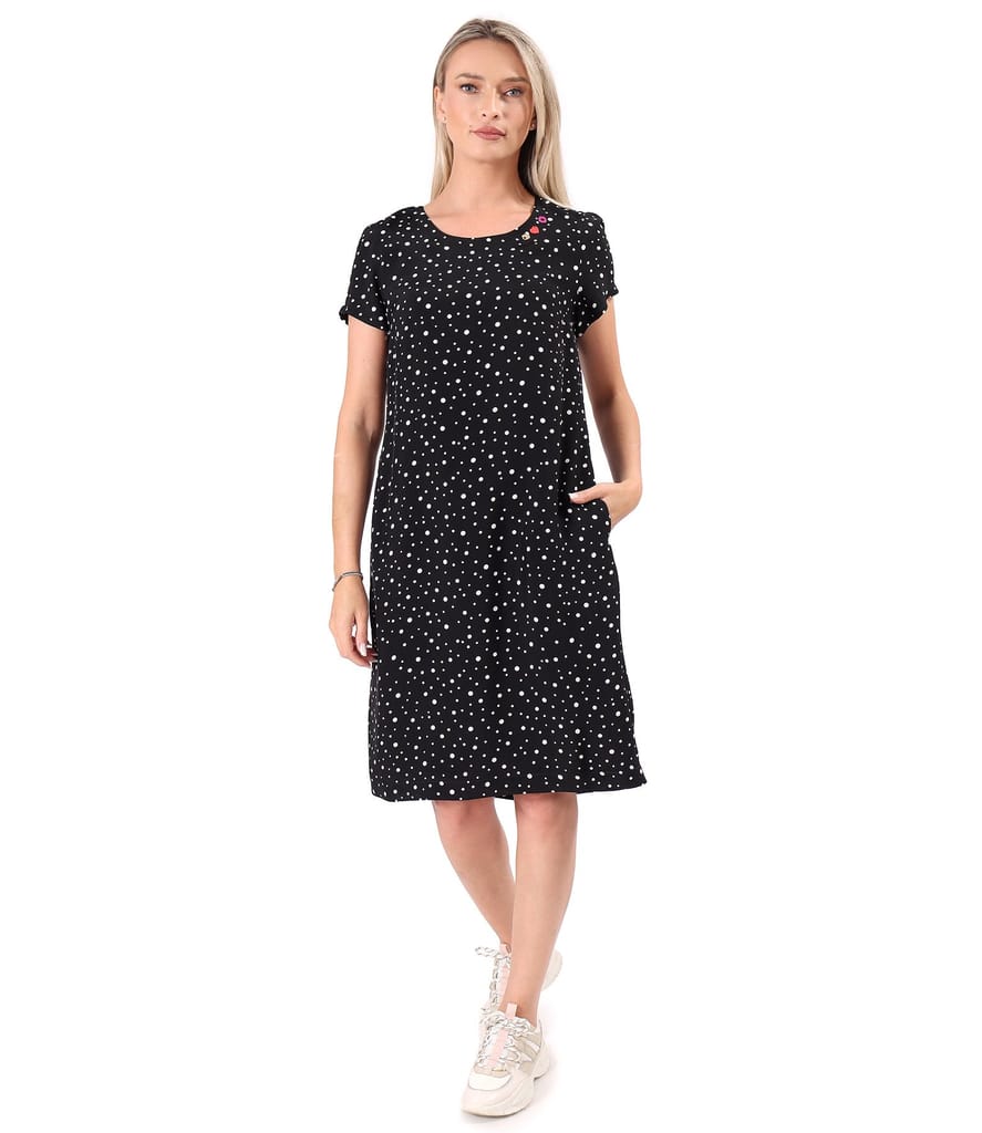 Rochie lejera din viscoza imprimata cu picouri