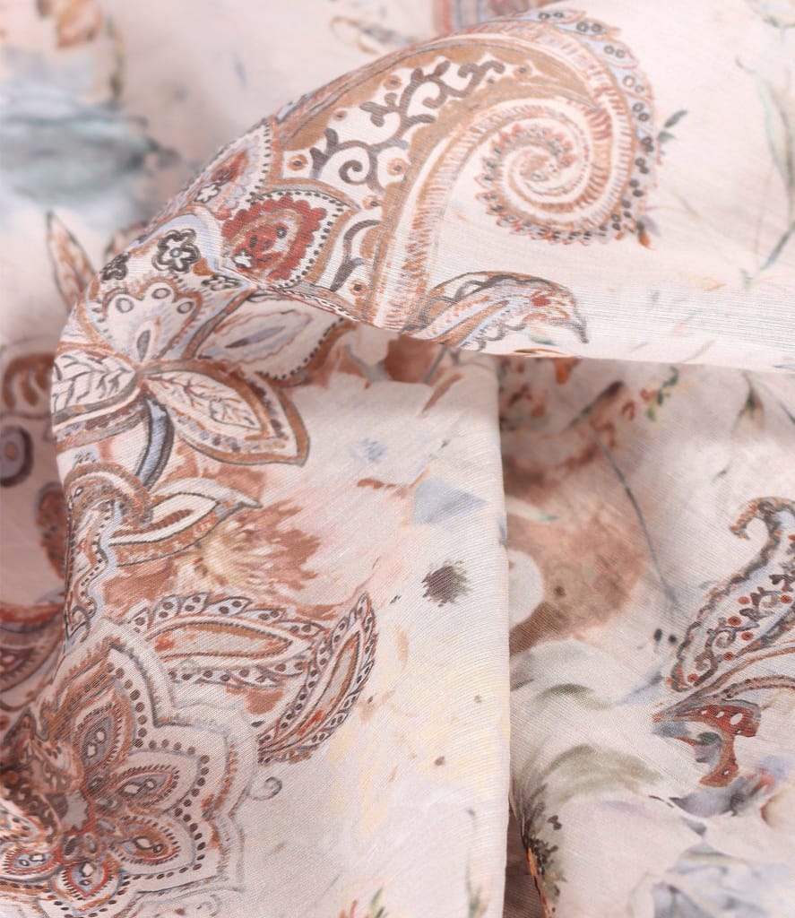Rochie eleganta cu tencel imprimat cu motive paisley