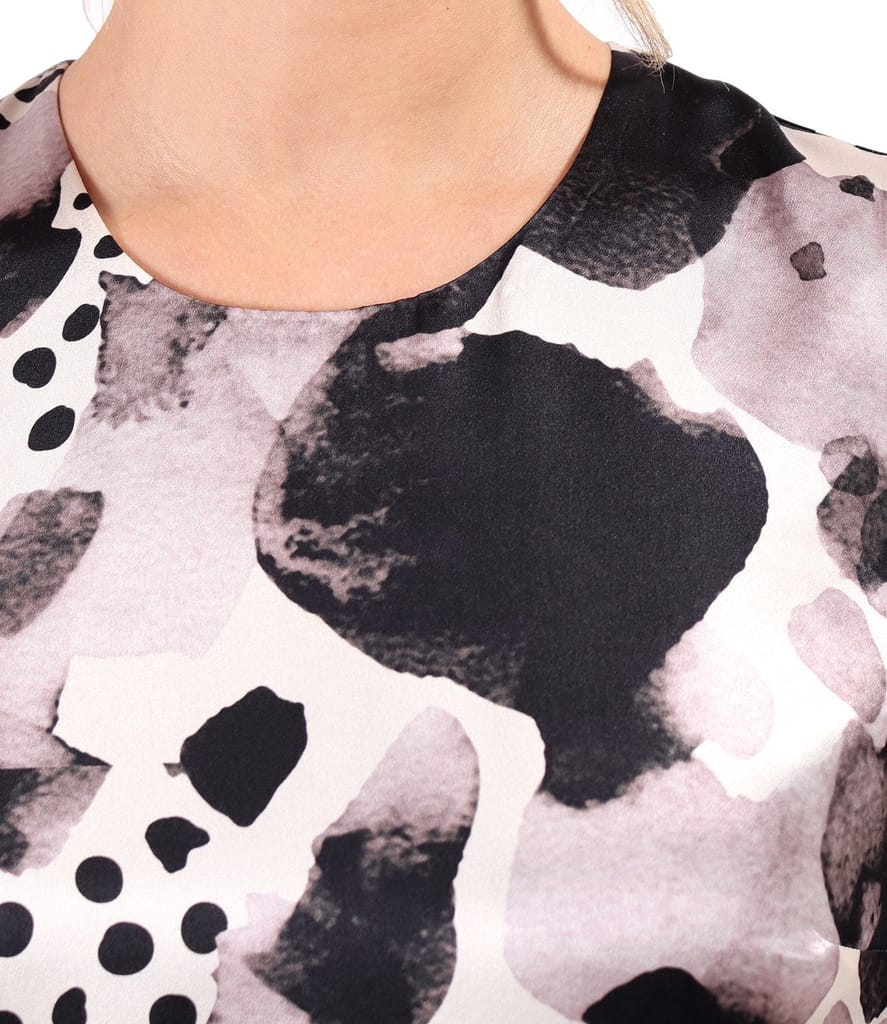 Rochie eleganta lunga din matase naturala cu slit lateral