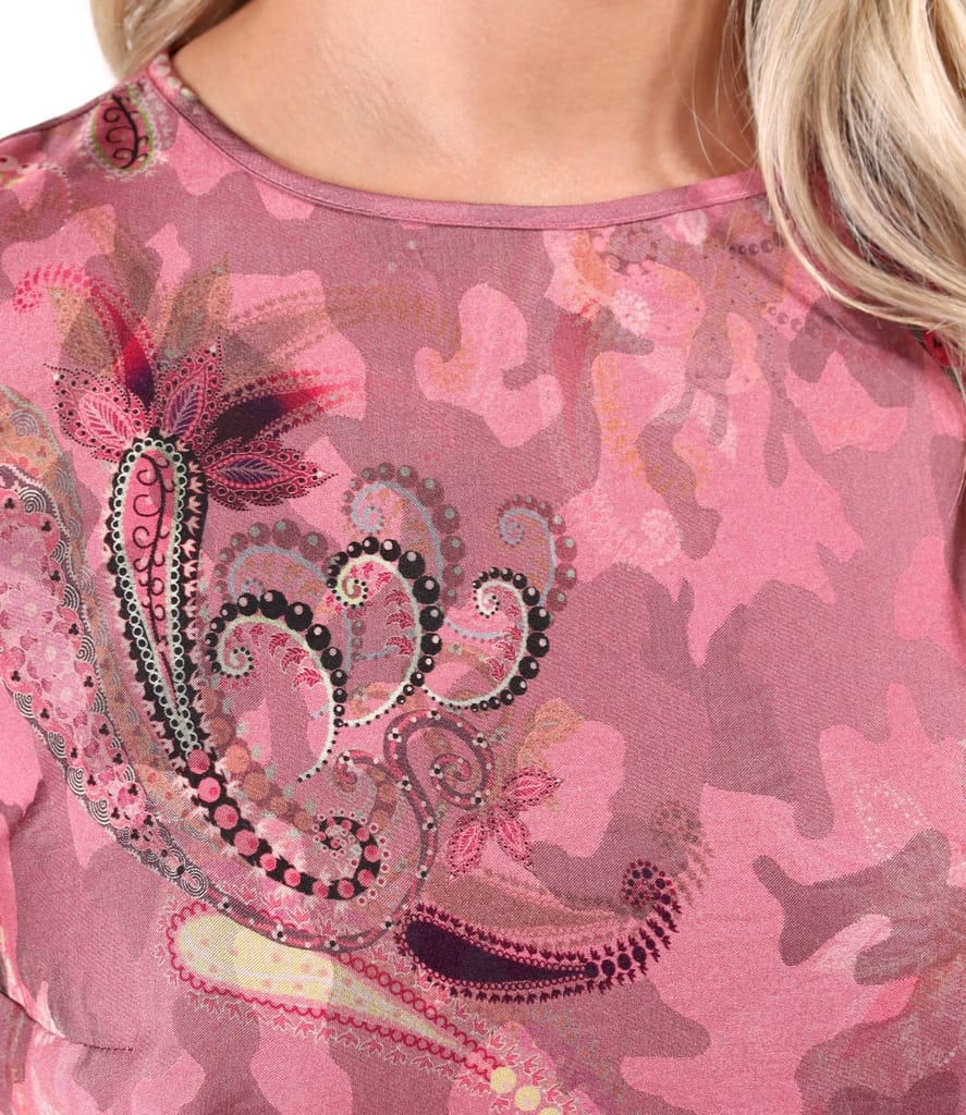 Rochie midi eleganta din viscoza imprimata