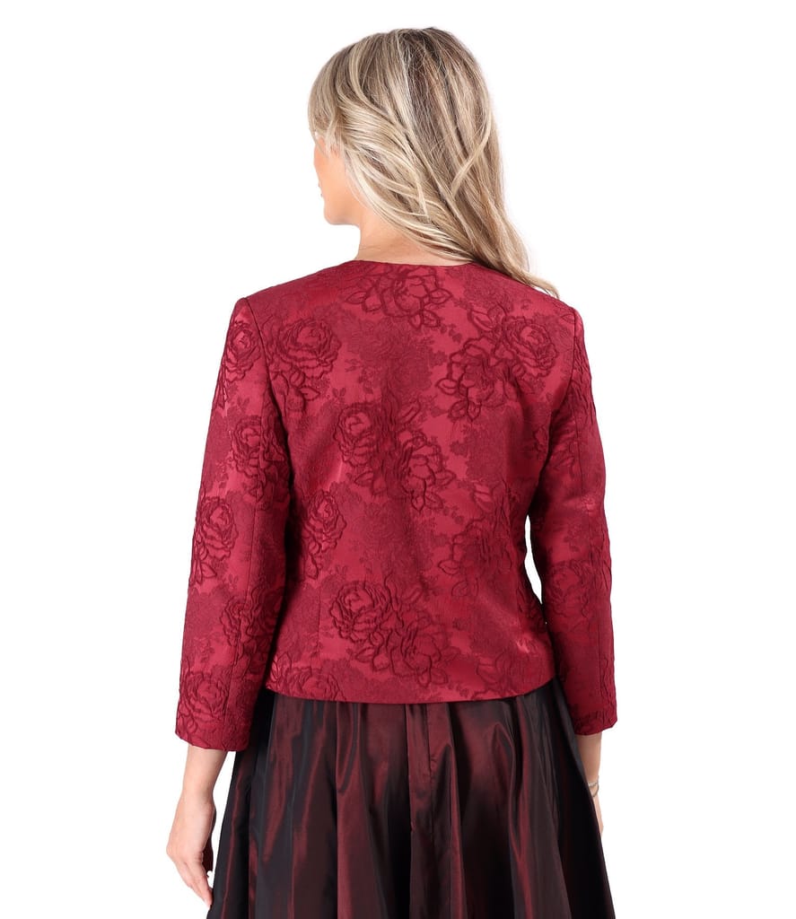 Sacou elegant din brocart cu motive florale