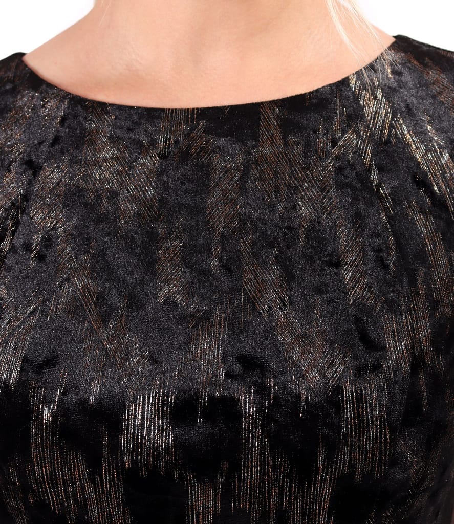 Rochie din catifea elastica imprimata