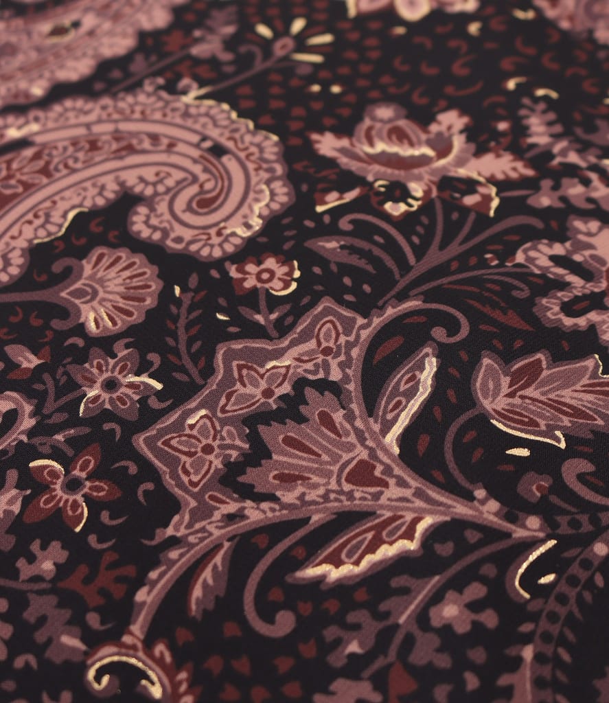 Rochie midi din voal imprimat cu motive paisley