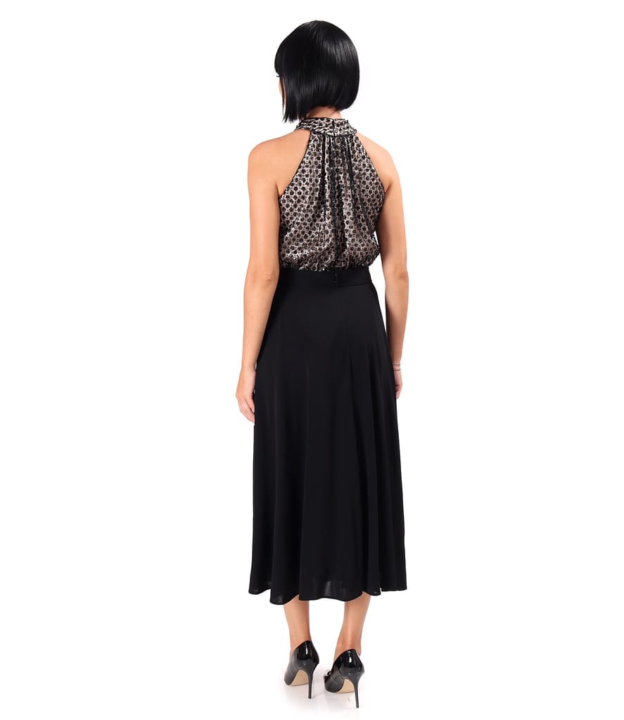 Rochie de seara cu bust din paiete si margele