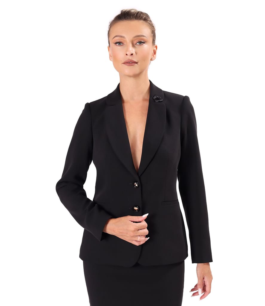 Sacou office din stofa elastica cu viscoza si tencel