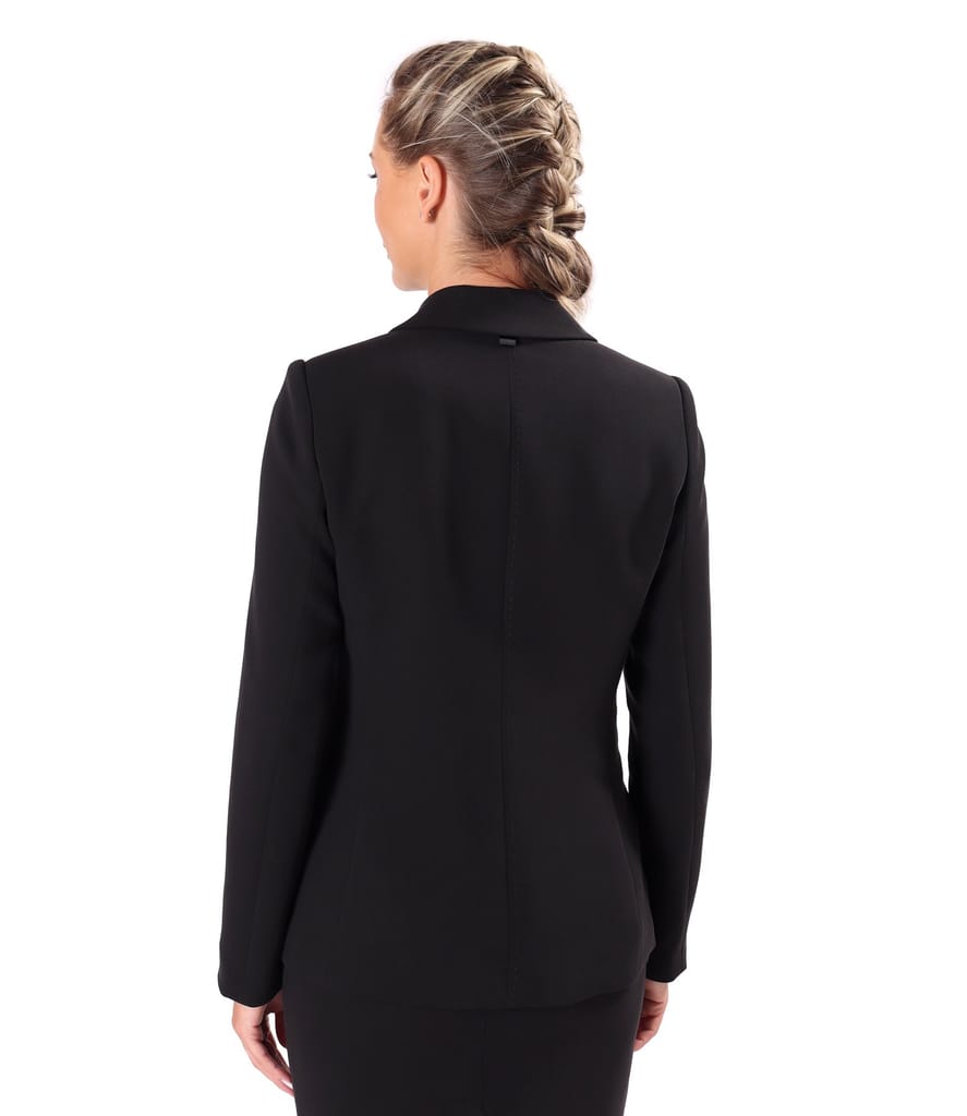 Sacou office din stofa elastica cu viscoza si tencel