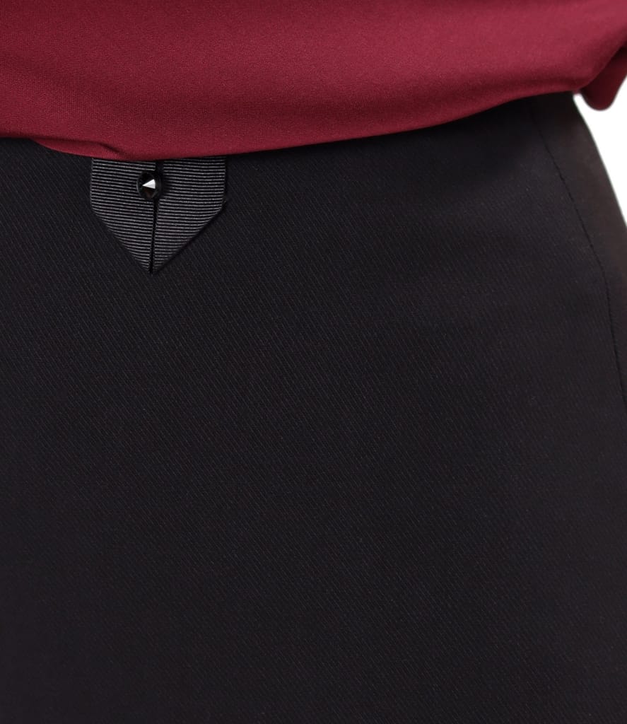 Fusta office din stofa elastica cu viscoza si tencel