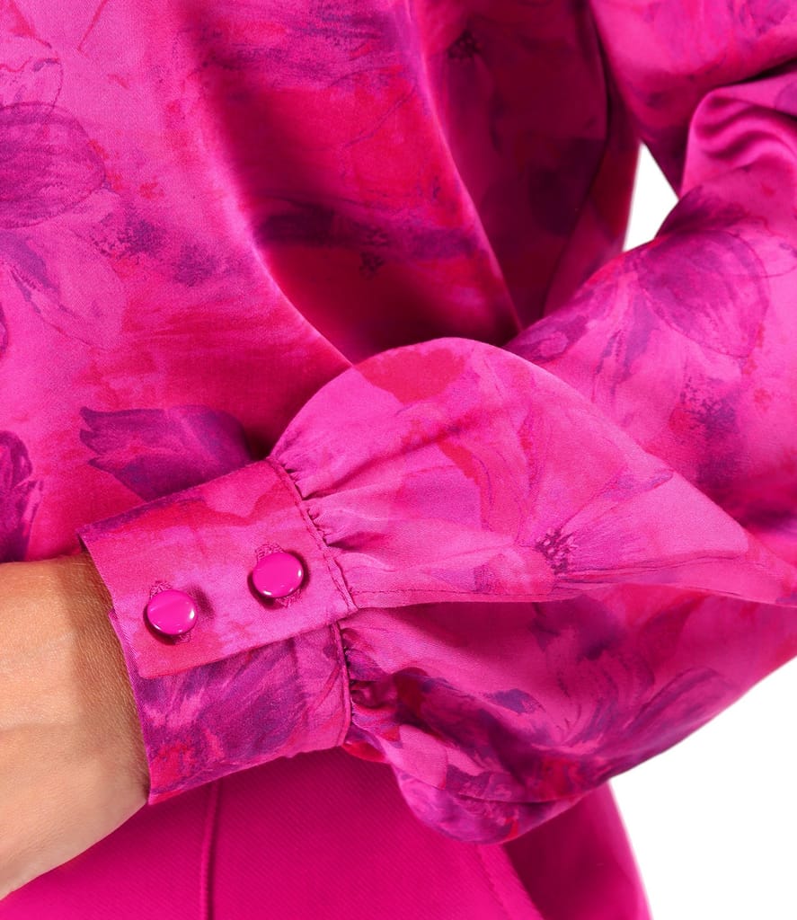 Bluza lejera din viscoza imprimat cu motive florale