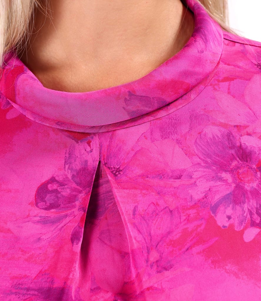 Bluza lejera din viscoza imprimat cu motive florale