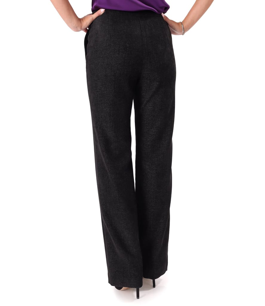 Pantaloni drepti din stofa groasa cu lycra si viscoza