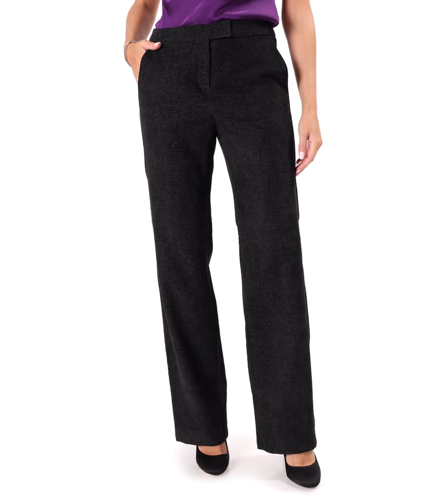 Pantaloni drepti din stofa groasa cu lycra si viscoza