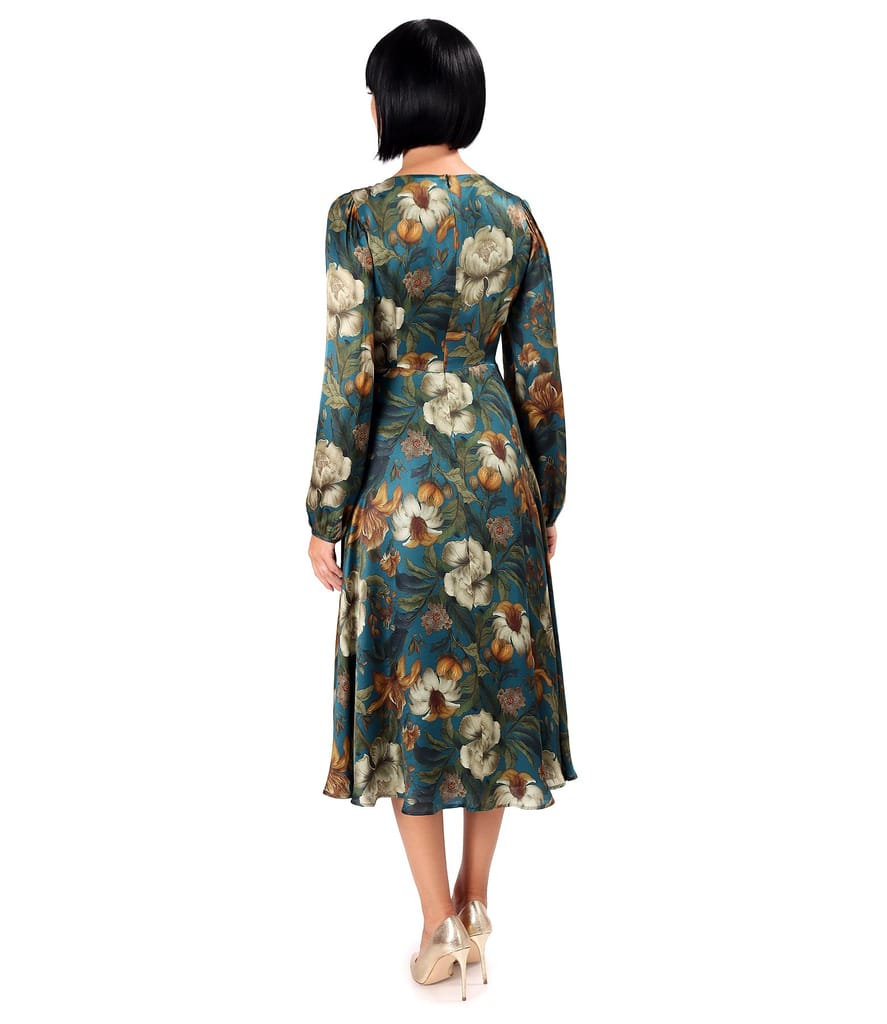 Rochie midi eleganta din viscoza cu matase naturala