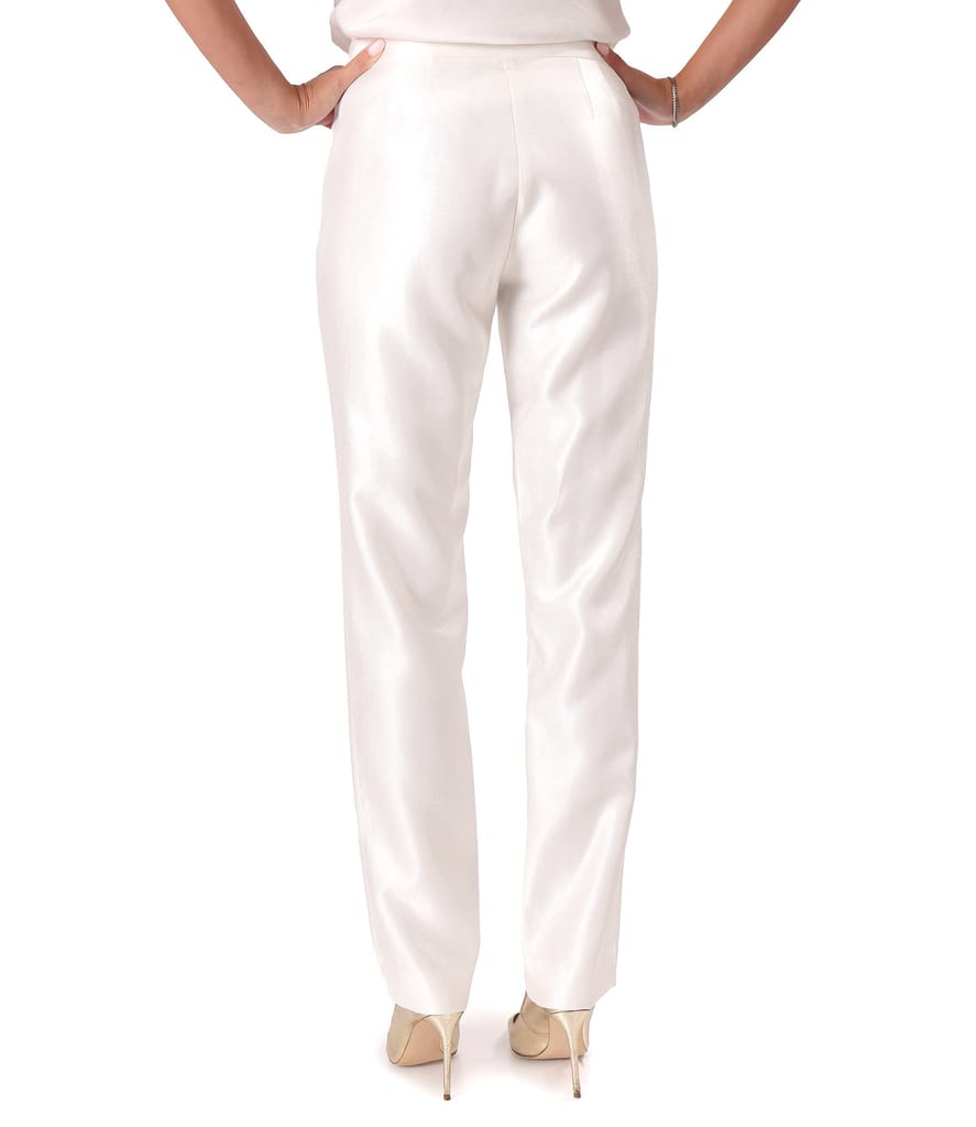 Pantaloni pana din tesatura cu aspect satinat