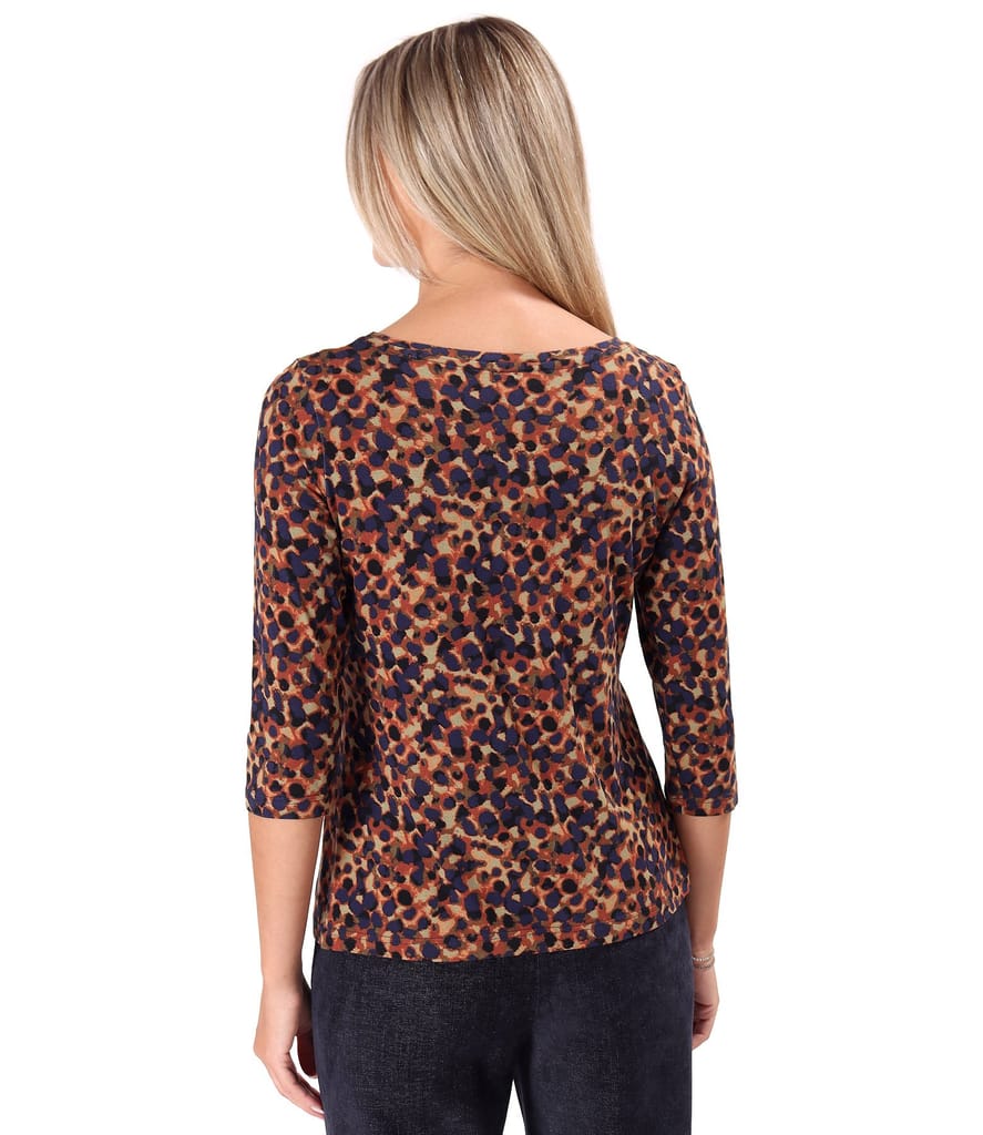 Bluza din jerse elastic de viscoza imprimat