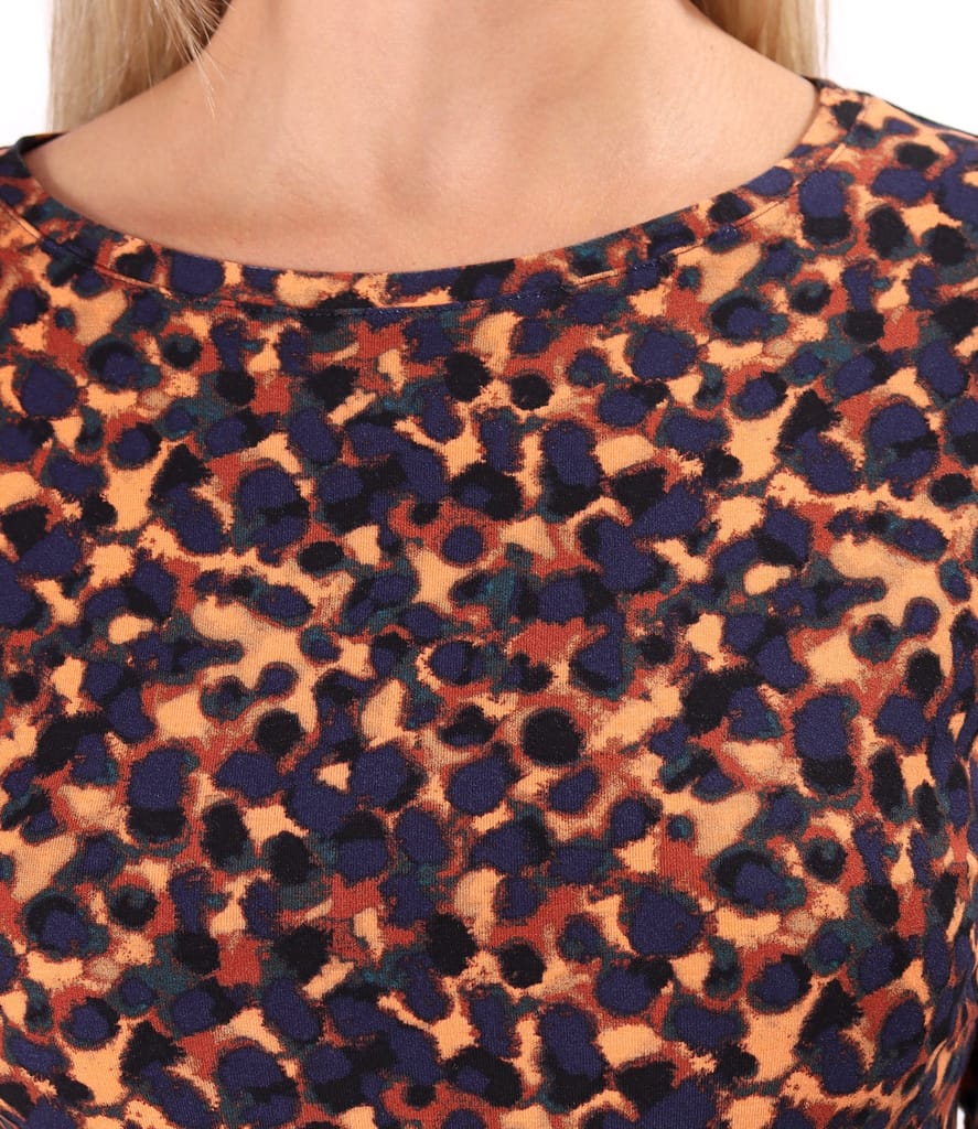 Bluza din jerse elastic de viscoza imprimat