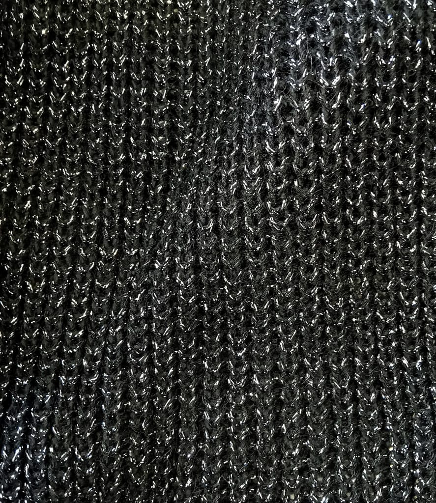 Cardigan lung tricotat cu fir stralucitor