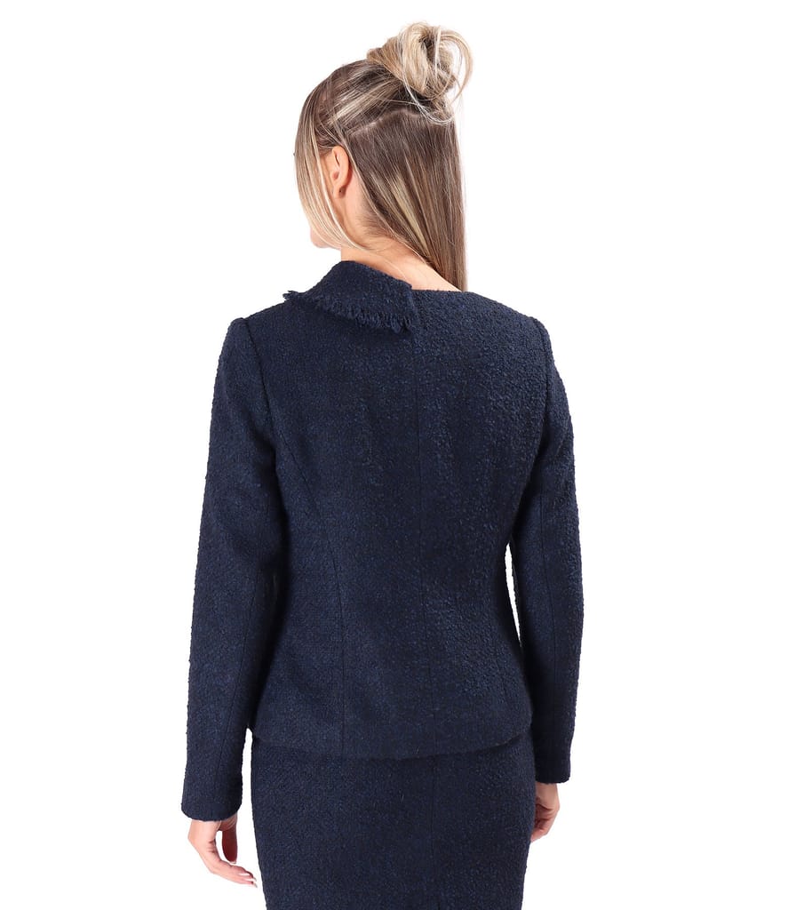 Sacou elegant din bucle cu lana si alpaca