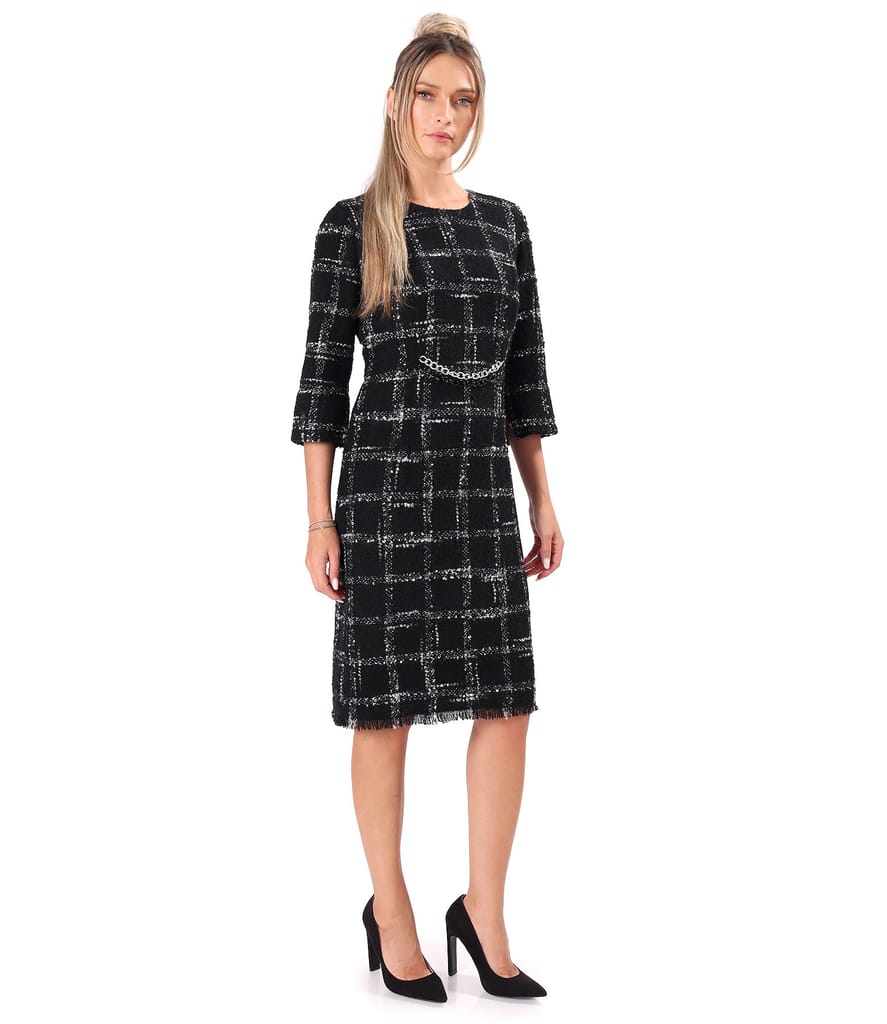 Rochie eleganta din bucle cu bumbac si lana
