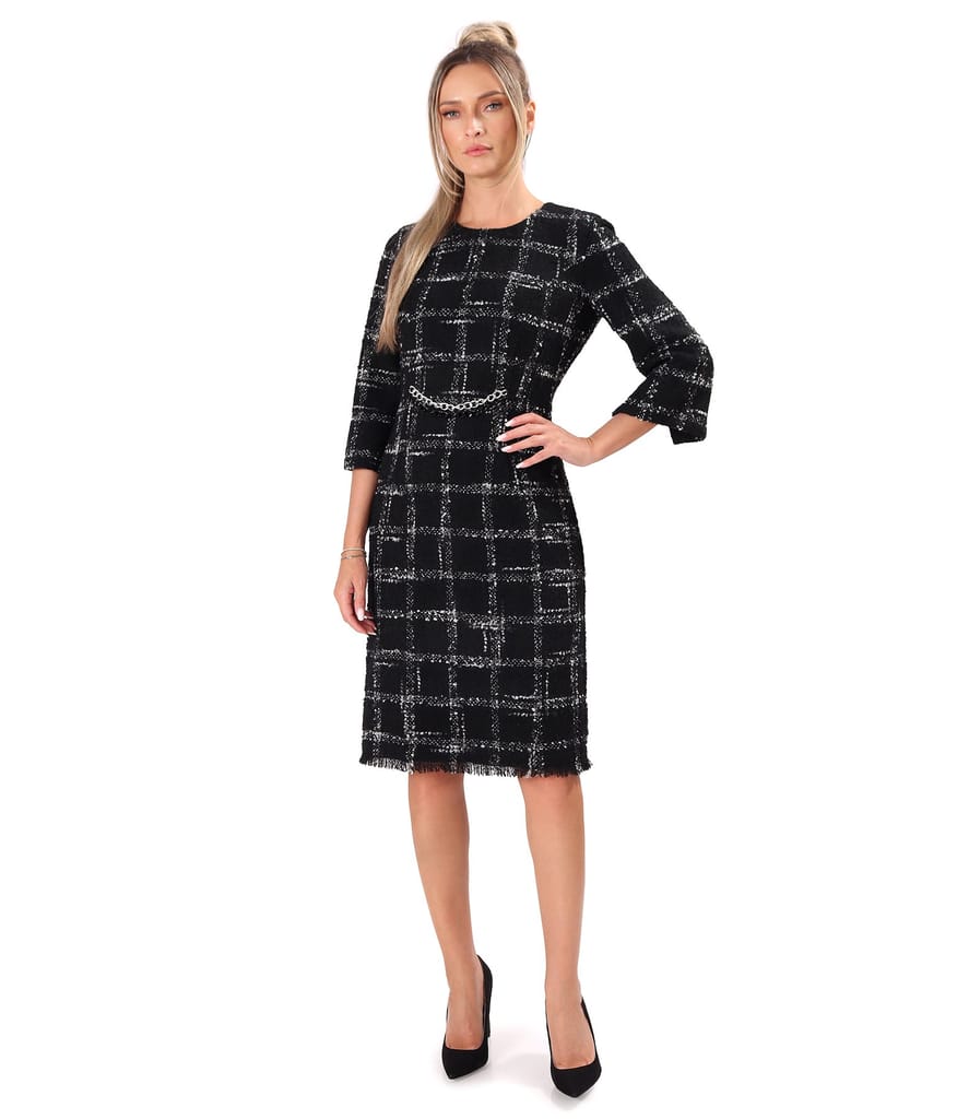 Rochie eleganta din bucle cu bumbac si lana