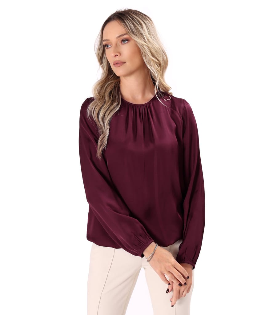 Bluza lejera din saten de viscoza