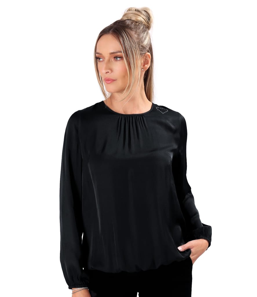 Bluza lejera din saten de viscoza