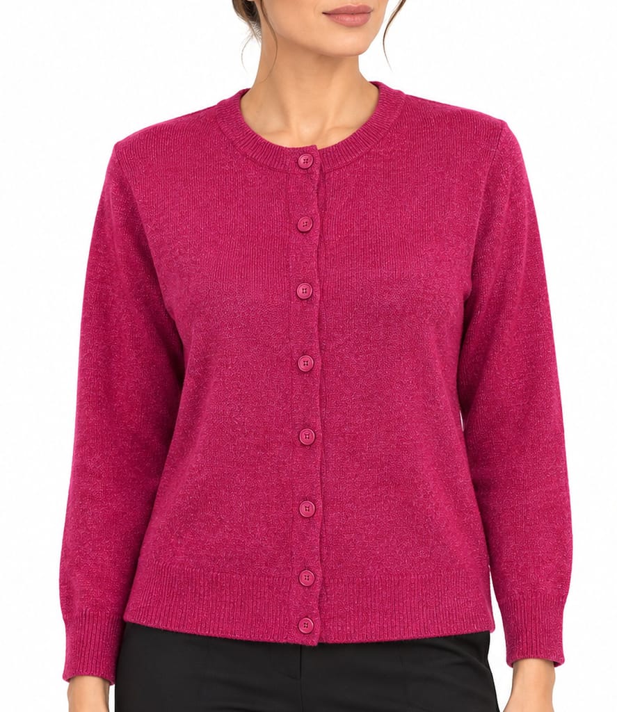 Cardigan tricotat din casmir cu matase natural si lana